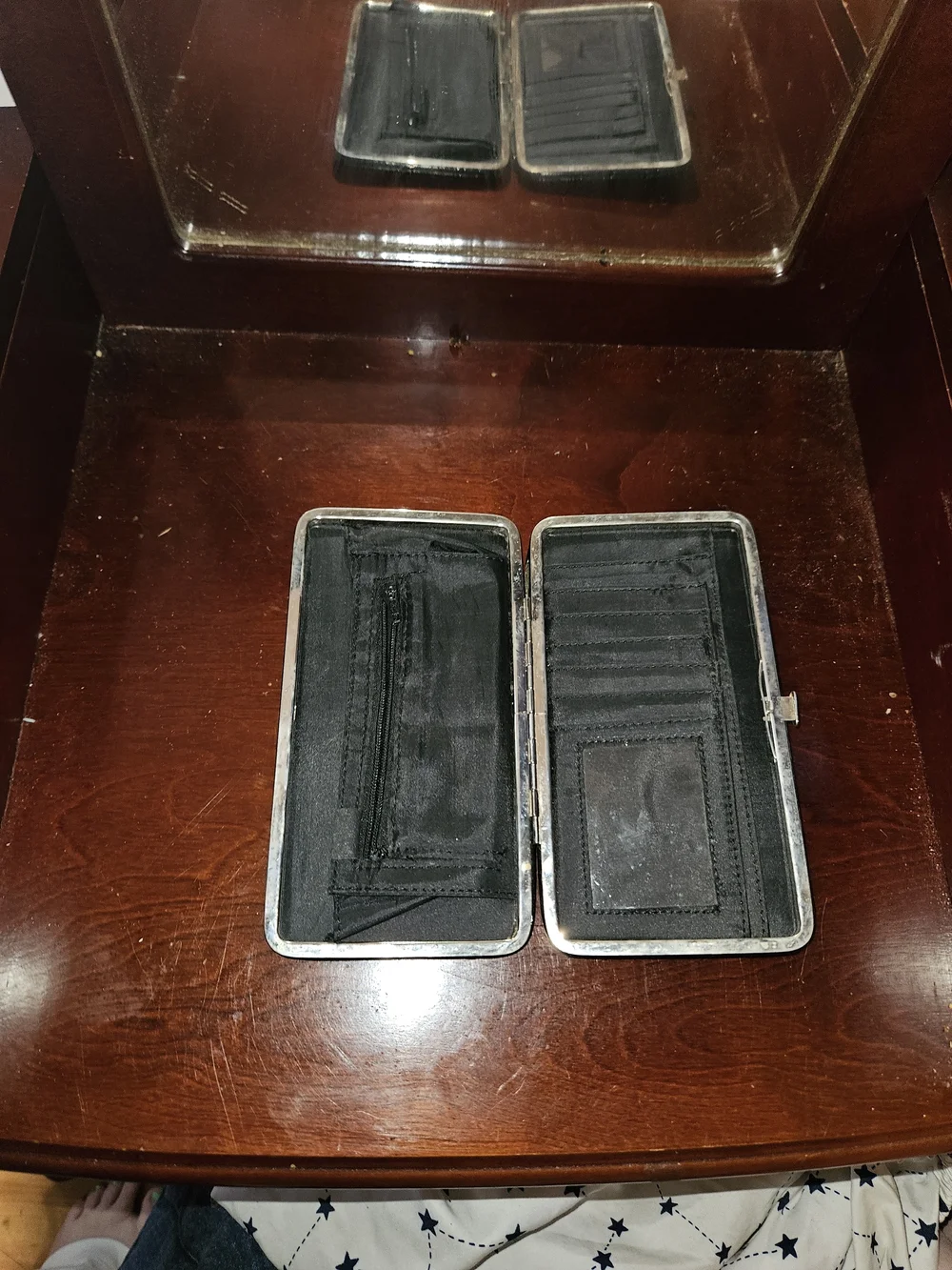 Black Croc-skiny Wallet- Unbranded